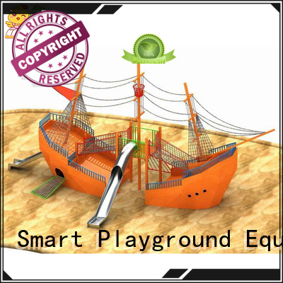 Smart Kids Playgrounds wooden outdoor slide directly sale for supermarket