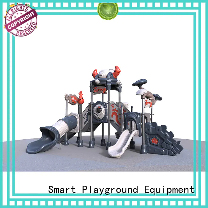 plastic amusement outdoor kids slide wooden Smart Kids Playgrounds