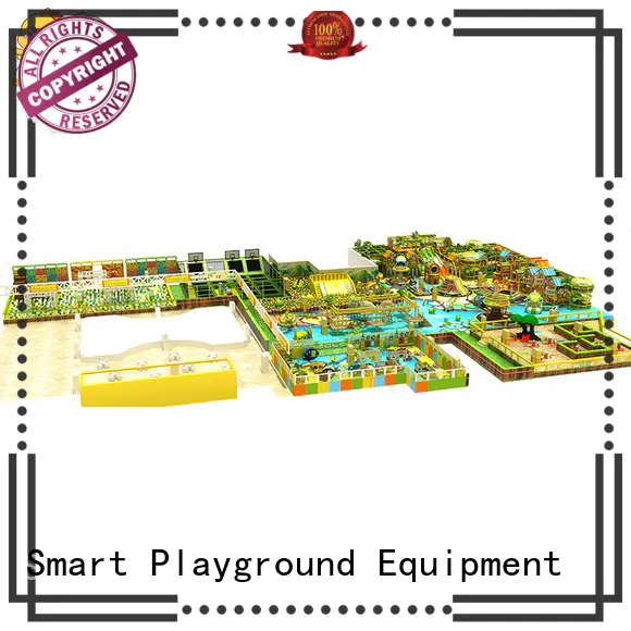 Smart Kids Playgrounds Brand ce indoor plastic jungle gym trampoline