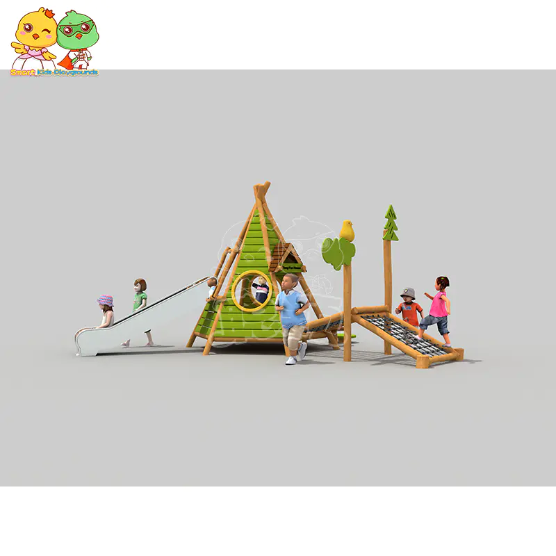 Robinia Wooden Extension Equipment Slide for Children SKP