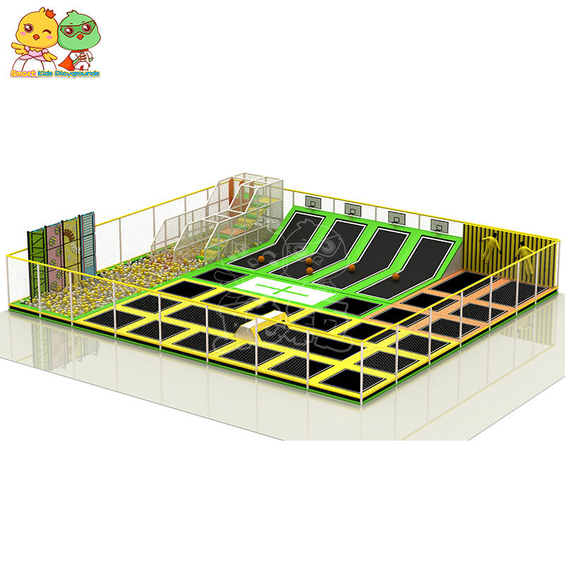 Multi-function combination trampoline basketball bubble pool custom play park SKP