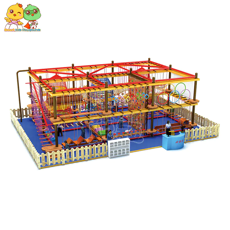 Children Wood Indoor Climbing Rope Course Soft Play SKP