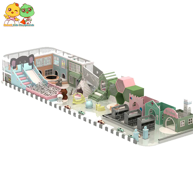 Candy macaron theme indoor playground manufacturers commercial