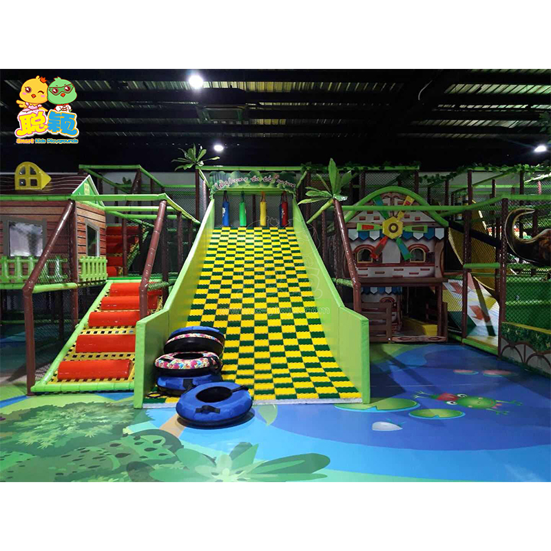 Factory Price Jungle Theme Kids Soft Play Area Indoor Playground With Ball Pool& Trampoline Wholesale-SKP