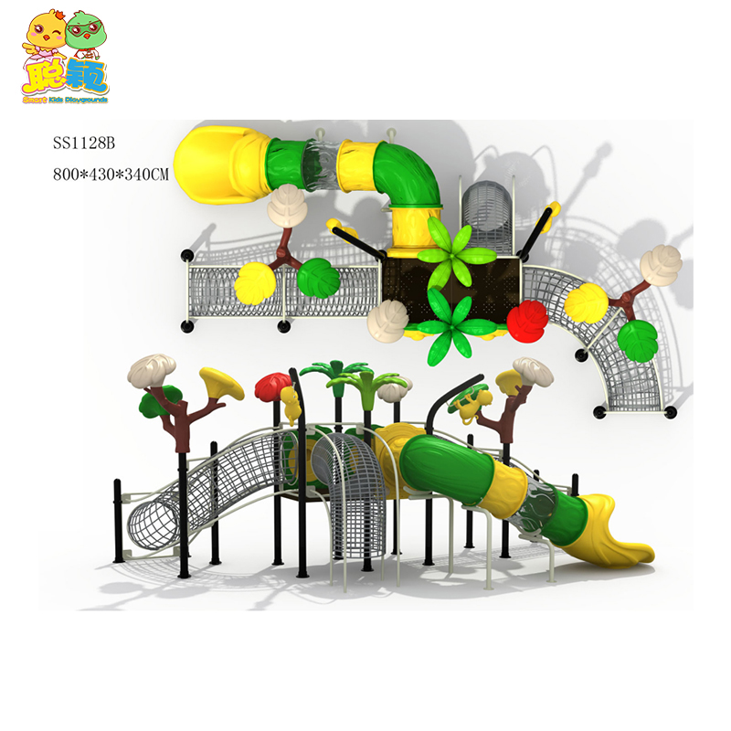 Attractive Funny Good Quality Children Play Area Outdoor Playground Equipment Slides with Swing Set