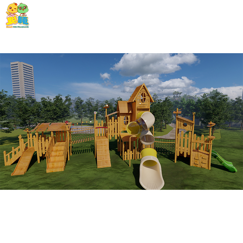 High Temperature Resistance Safety Outdoor Playground Equipment Slide For Amusement Park
