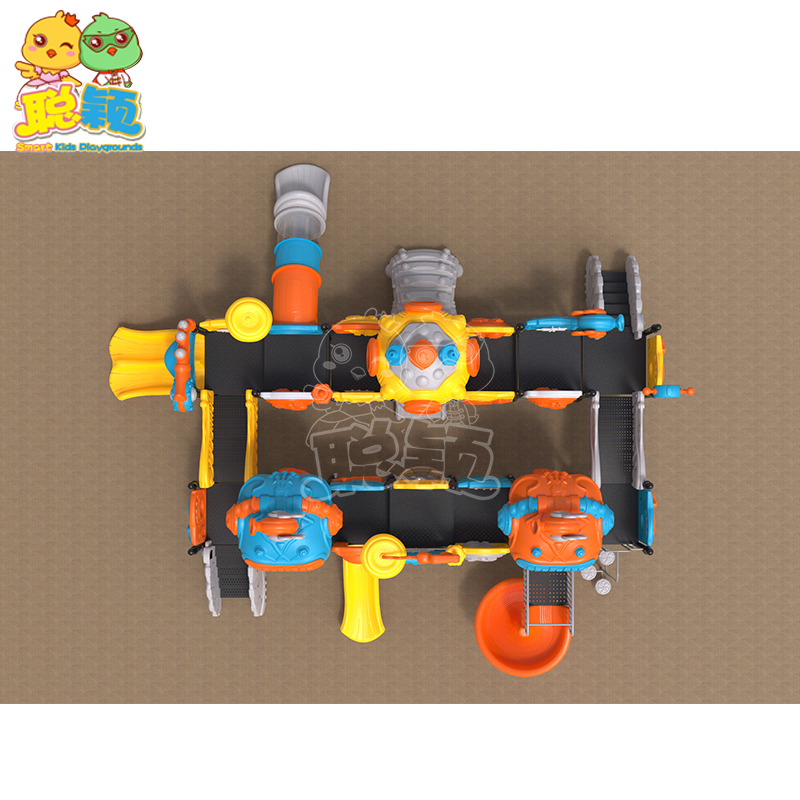 Factory Price Multi-players Kids Modern Amusement Park Outdoor Playground Equipment Slide Supplier-SKP