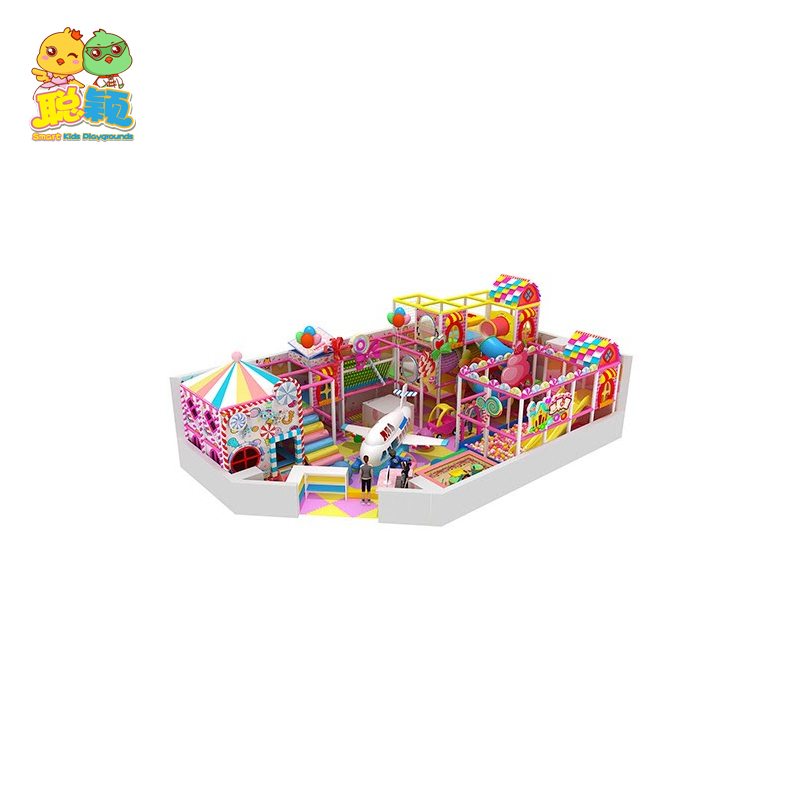 Sweet Candy Desert Theme Beautiful Soft Play Area Indoor Playground With Colorful Slide