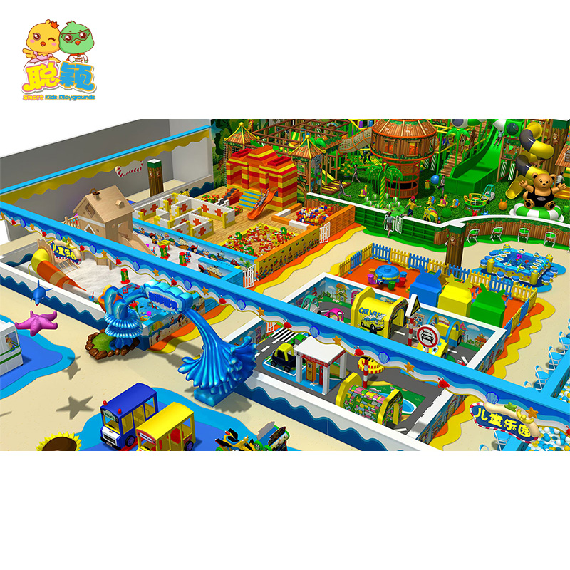 Colorful Sweet Theme Trampoline Park Soft Play Indoor Playground