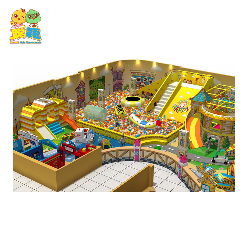 Colorful Sweet Theme Trampoline Park Soft Play Indoor Playground
