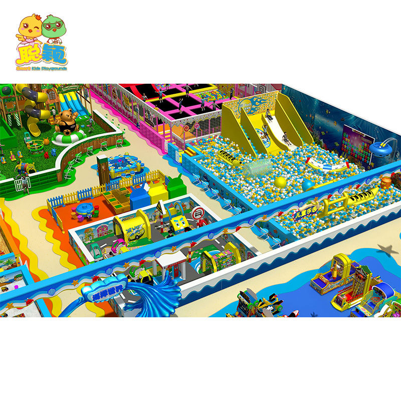Big Ocean Ball Pool Giant Slide Soft Play Area Indoor Playground