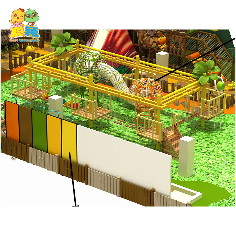 Jungle Theme Giant Slide Soft Play Area Indoor Playground With Electric Games
