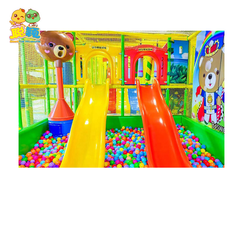 Colorful Giant Ball Pool Plastic Slide Soft Play Area Indoor Playground