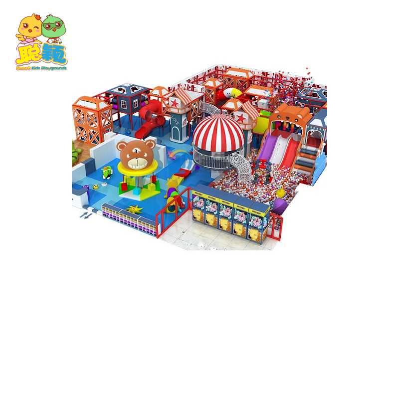 Colorful Giant Ball Pool Plastic Slide Soft Play Area Indoor Playground