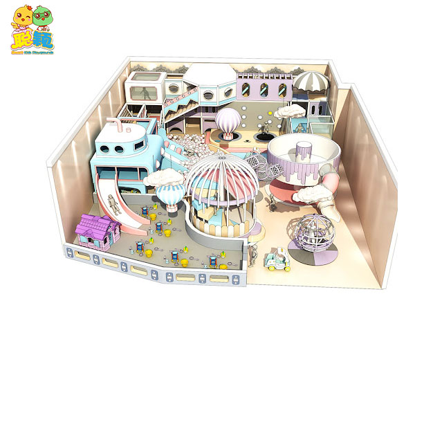 Beautiful Merry-go-round Big Sand Pool Soft Play Area Indoor Playground