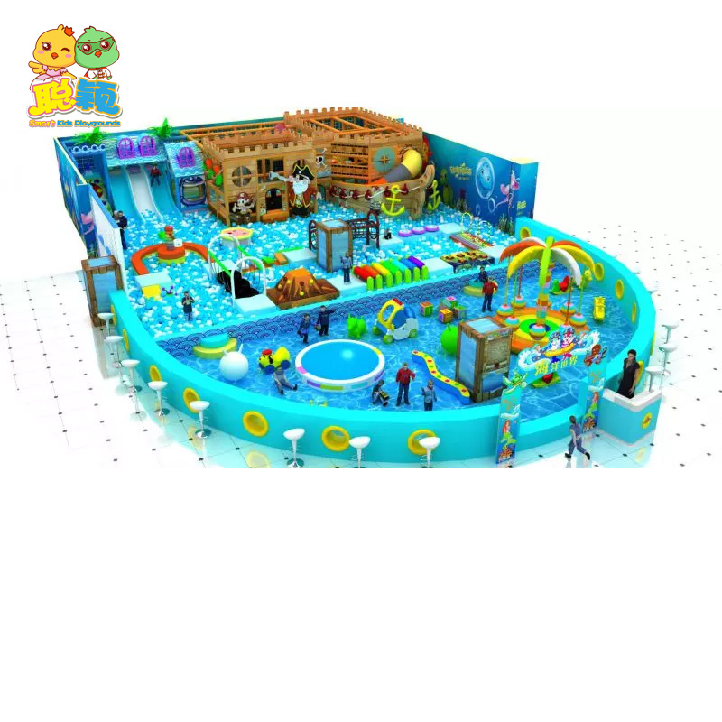1000sqm Big Ball Pool Ocean Theme Kids Soft Play Indoor Playground With Building Block