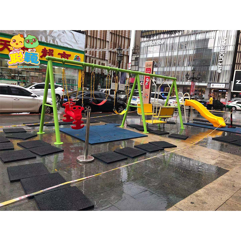Hot Selling Multiplayer Outdoor Playground Equipment Slides With Swing Sets