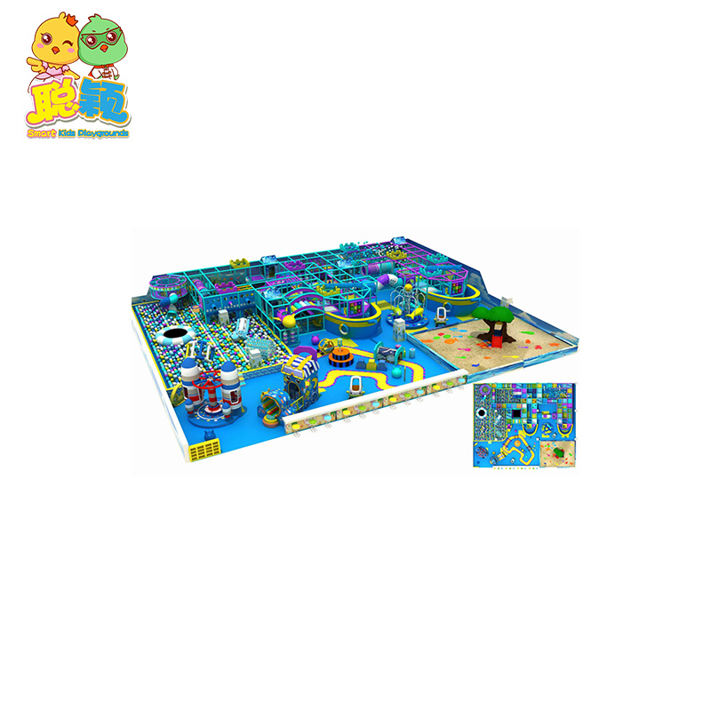 Ocean Big Ball Pool Giant Slide Soft Play Amusement Indoor Playground For Sale