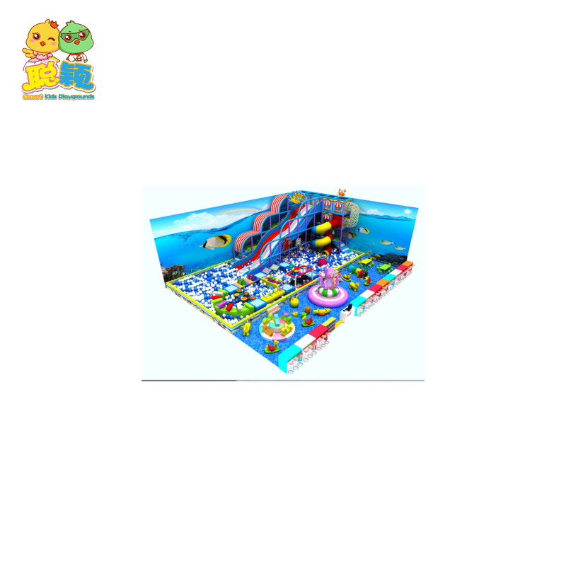 Ocean Big Ball Pool Giant Slide Soft Play Amusement Indoor Playground For Sale