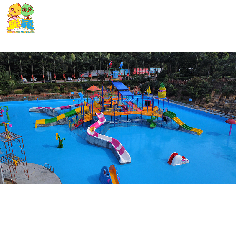 Large Summer Colorful Fiberglass Slide Playground Equipment Water Slides for Aqua Park