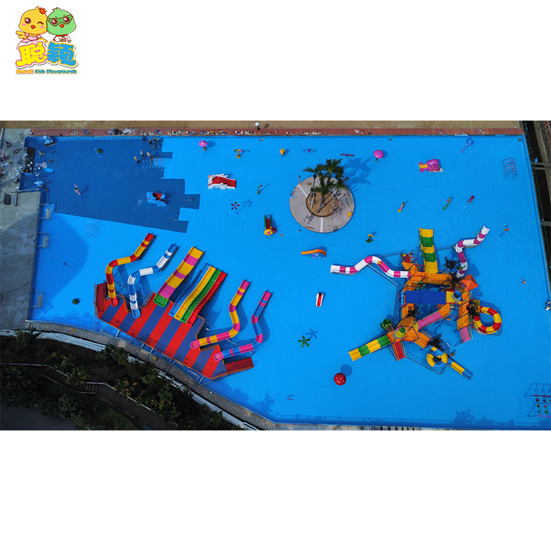 Large Summer Colorful Fiberglass Slide Playground Equipment Water Slides for Aqua Park