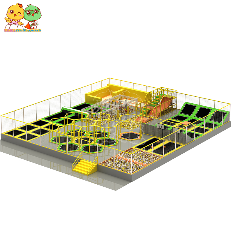 Amusement Park Soft Play Trampoline Park Kids Indoor Playground With Funny Wall