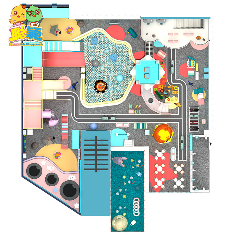 Commercial Soft Play Plastic Slide Amusement Park Indoor Playground For Sale