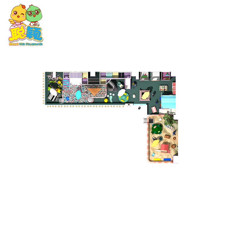 Customized Beautiful Amusement Park Soft Play Indoor Playground For Kids With Projector