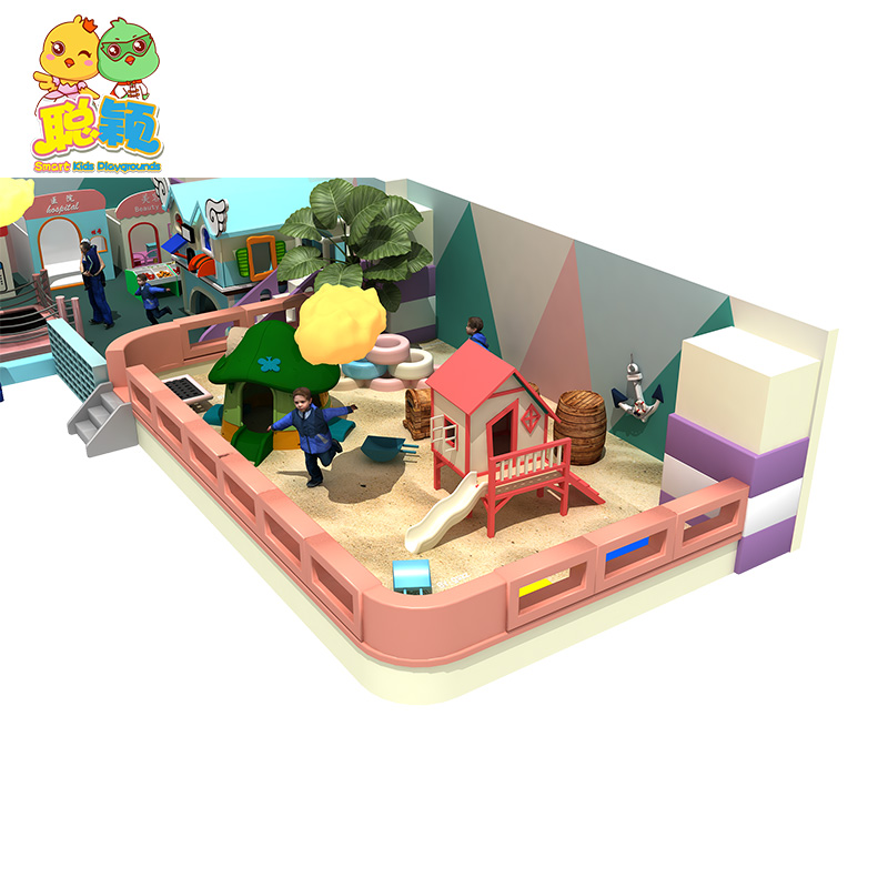 Customized Beautiful Amusement Park Soft Play Indoor Playground For Kids With Projector