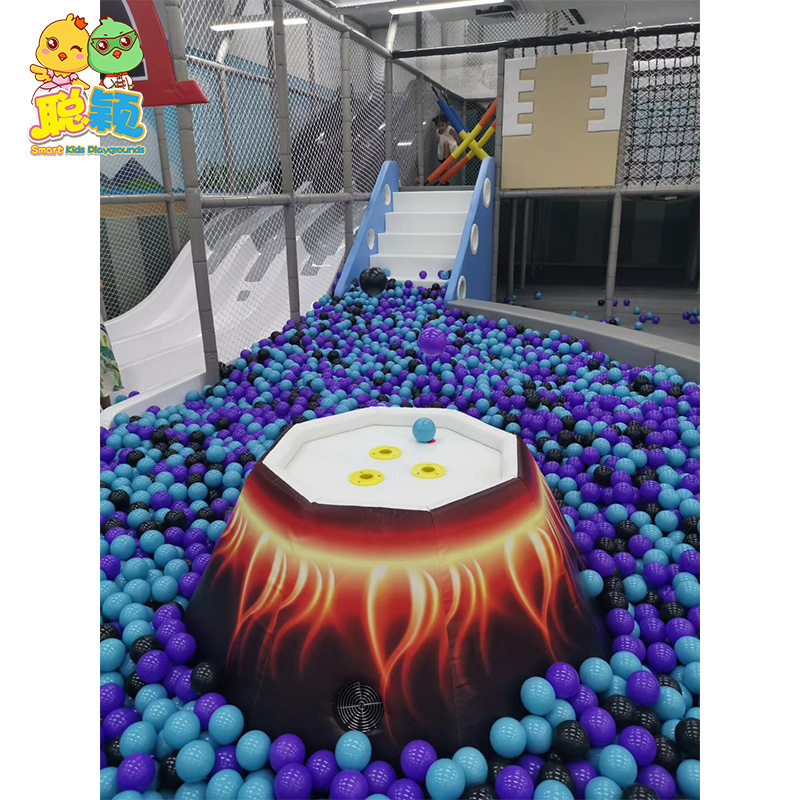 Shopping Mall Mini Soft Play Frame Plastic Slide Indoor Playground With Ball Pool