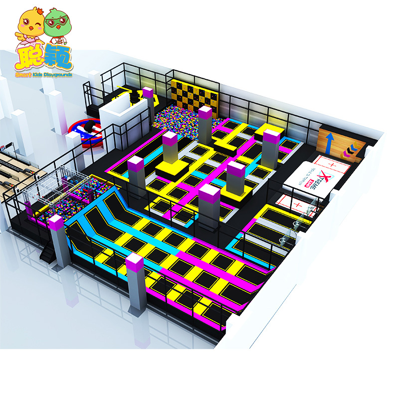 Physical Fitness Big Trampoline Park Jumping Bouncer Soft Play Indoor Playground