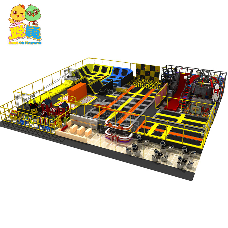 Physical Fitness Big Trampoline Park Jumping Bouncer Soft Play Indoor Playground