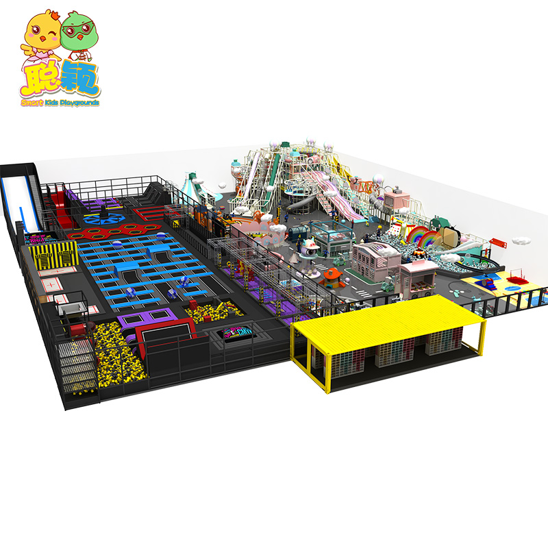 Physical Fitness Big Trampoline Park Jumping Bouncer Soft Play Indoor Playground