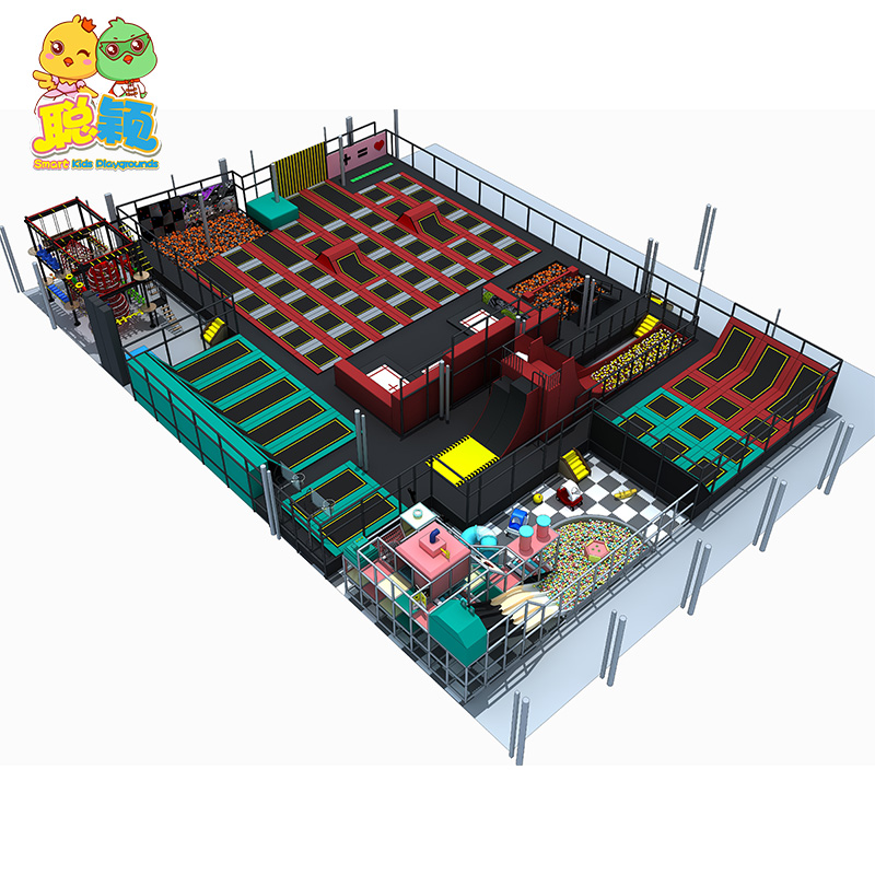 Physical Fitness Big Trampoline Park Jumping Bouncer Soft Play Indoor Playground