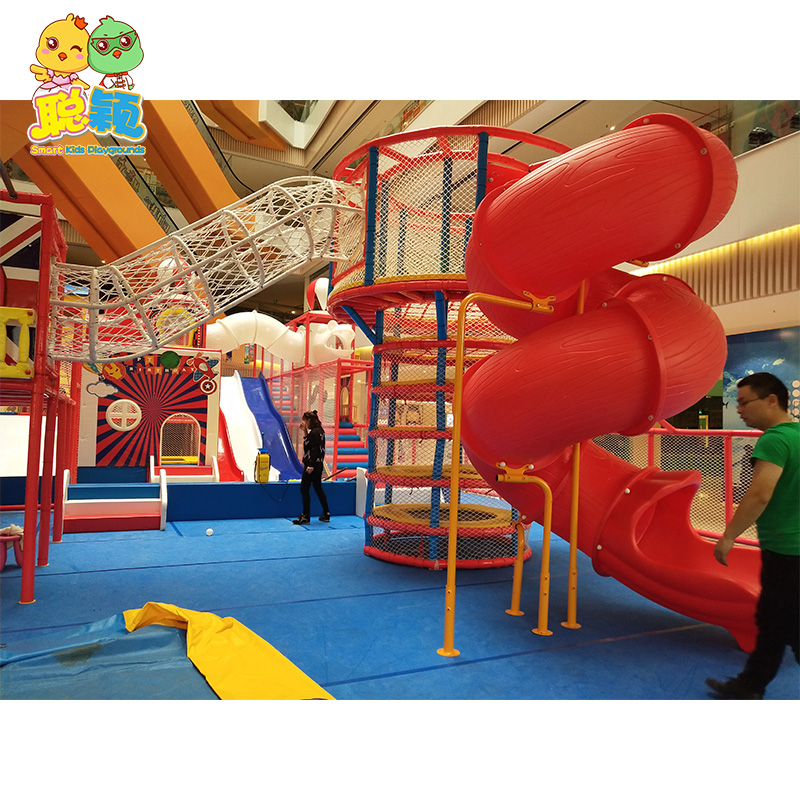 Attractive Giant Slide Climbing Cage Children Soft Play Indoor Playground With Exciting Items
