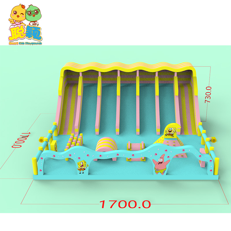 New Design Fashionable Inflatable Bouncy Castle Slide Outdoor Playground Equipment Slide