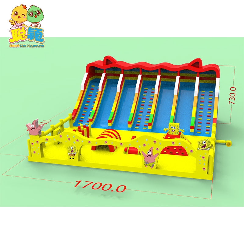 New Design Fashionable Inflatable Bouncy Castle Slide Outdoor Playground Equipment Slide
