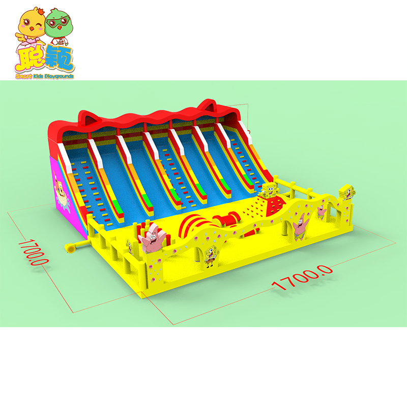 New Design Fashionable Inflatable Bouncy Castle Slide Outdoor Playground Equipment Slide