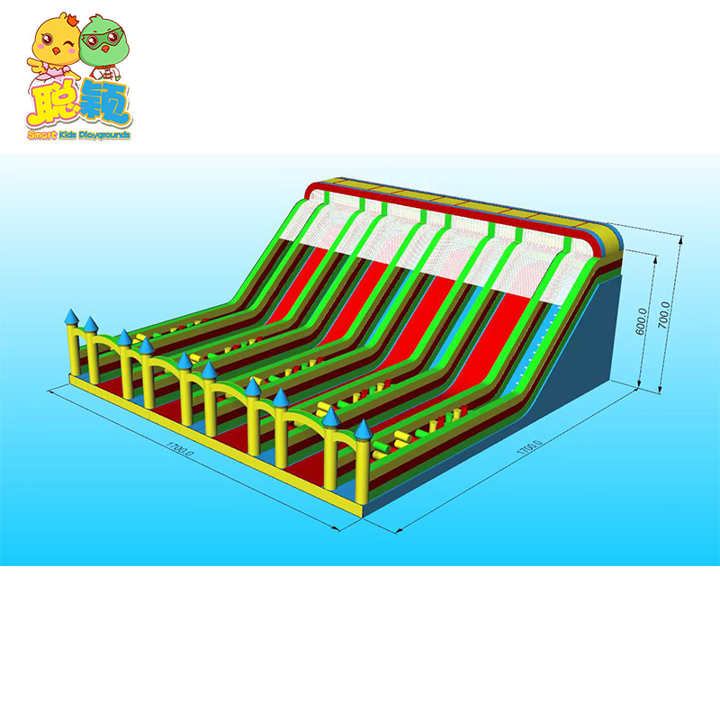 Commercial Colorful Design High Quality Outdoor Playground Inflatable Bouncy Castle Slide