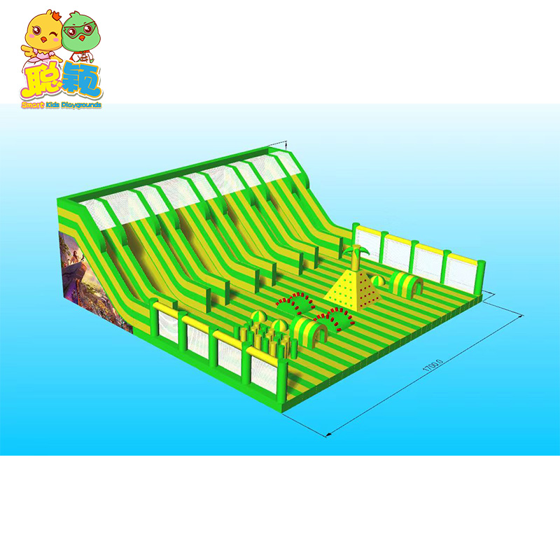 Jungle Theme High Safety Amusement Park Outdoor Playground Inflatable Bouncy Castle Slide