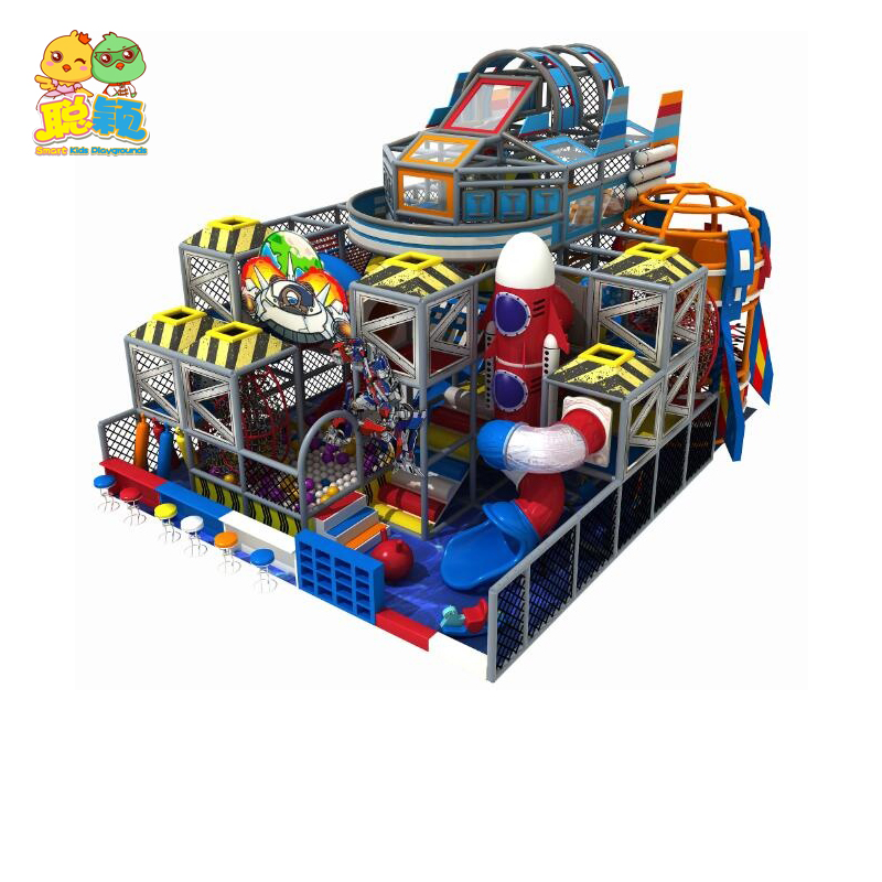 Various Functional Big Trampoline Park Giant Slide Big Ball Pool Soft Play Indoor Playground