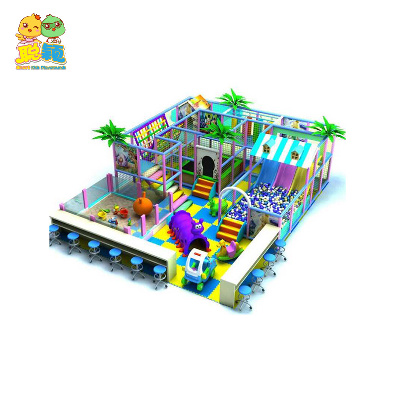 Various Functional Big Trampoline Park Giant Slide Big Ball Pool Soft Play Indoor Playground