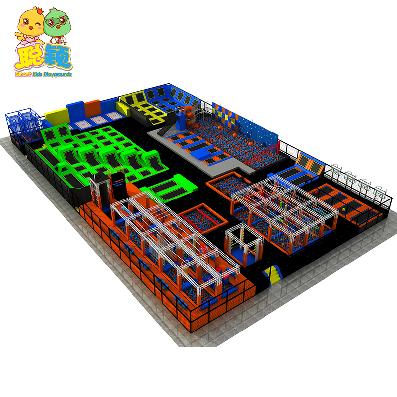 Funny Big Trampoline Park With Ocean Ball Pool Soft Play Indoor Playground From Factory Wholesaler
