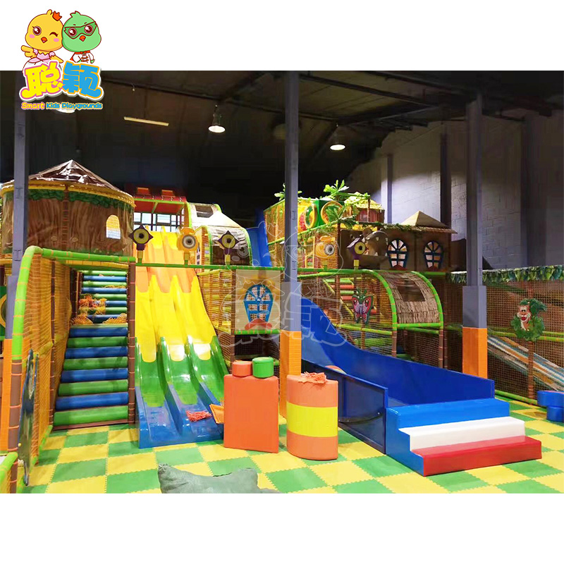 Jungle Theme Giant Slide Kids Amusement Park Soft Play Games Indoor Playground