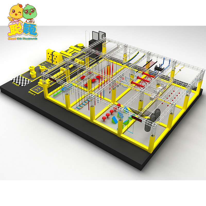 Commercial Professional Soft Play Kids Indoor Playground With Single Plank Bridge