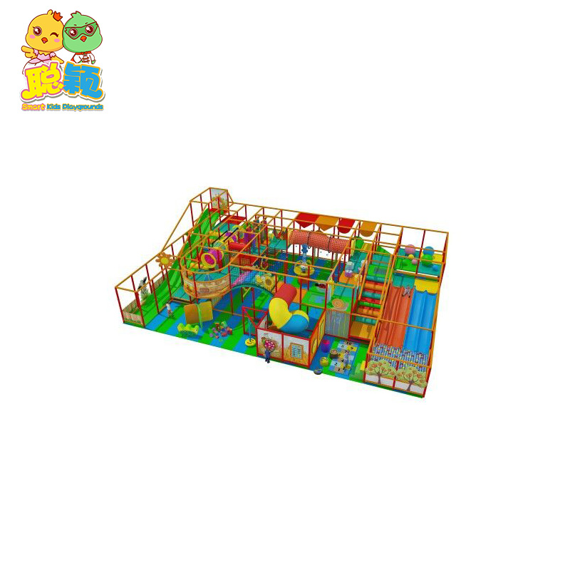 Giant Exciting Slide Multi-functional Frame Areas Soft Play Indoor Playground With Good Quality