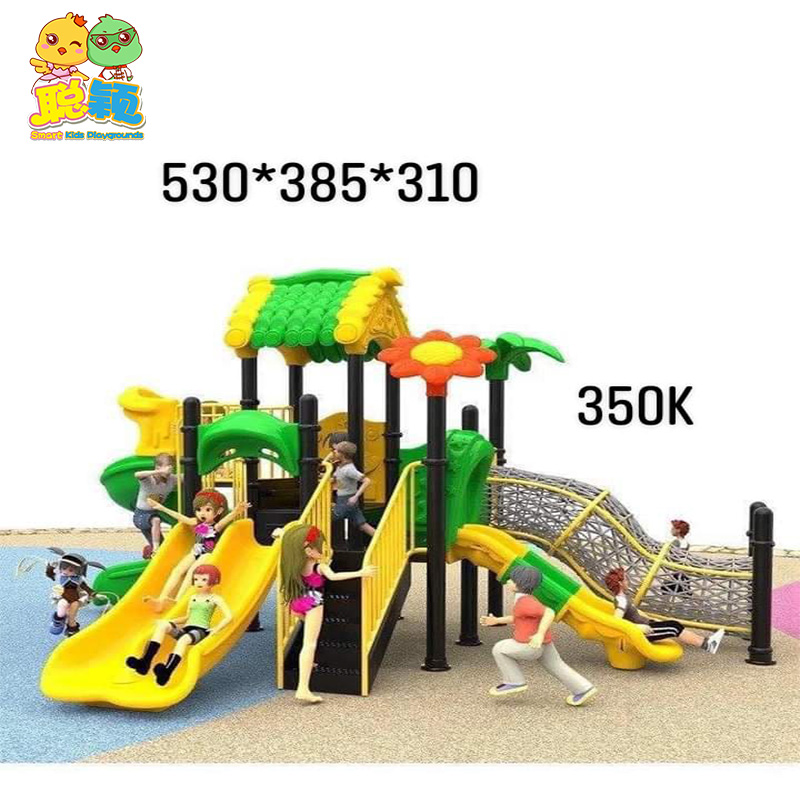 Customized Theme Attractive Outdoor Playground Plastic Slide With High Quality