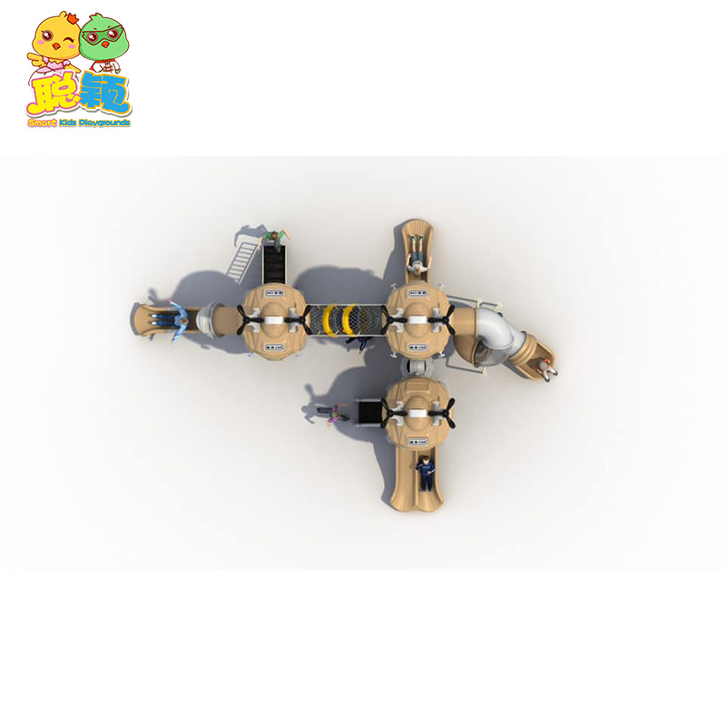 Super Quality Giant Space Theme Kids Outdoor Playground Stainless Steel Equipment Slide