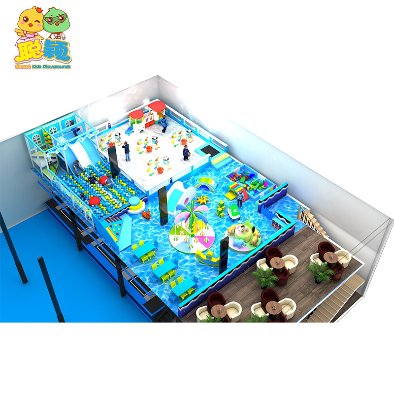 Ocean Theme Durable Safety Attractive Soft Play Indoor Playground With Arcade Game