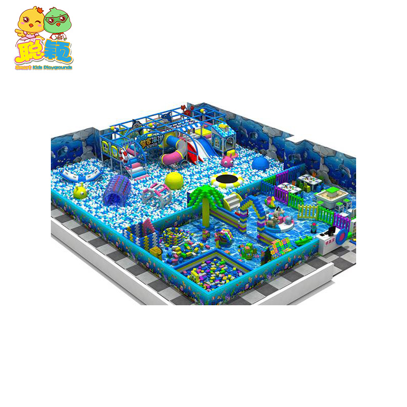 Ocean Theme Durable Safety Attractive Soft Play Indoor Playground With Arcade Game